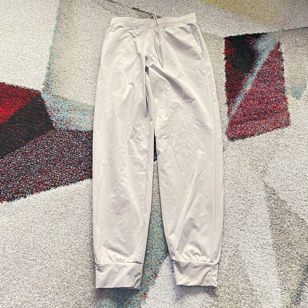 Uniqlo AIRism Women’s Jogger Pants XS Beige Elastic Waist Drawstring